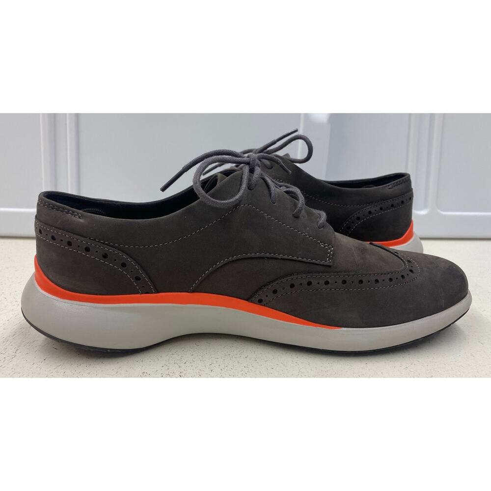 Men Cole Haan Grand Troy Wingtip suede leather Oxford dress shoes, 10.5M - Picture 3 of 7